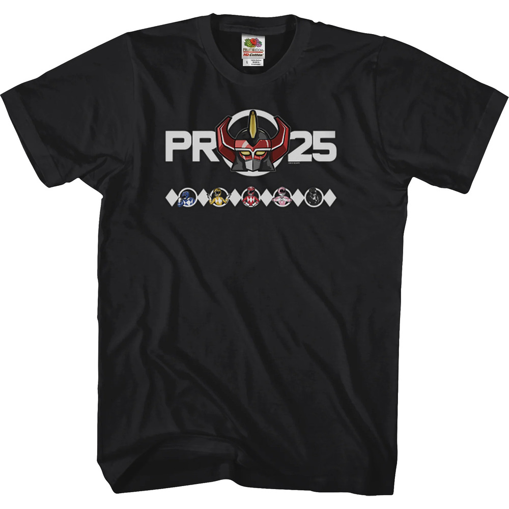 25Th Anniversary Mighty Morphin Power Rangers Tshirt
